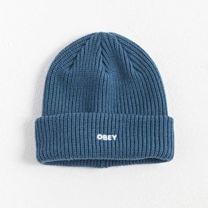 Urban Outfitters Obey Blue Ribbed Beanie